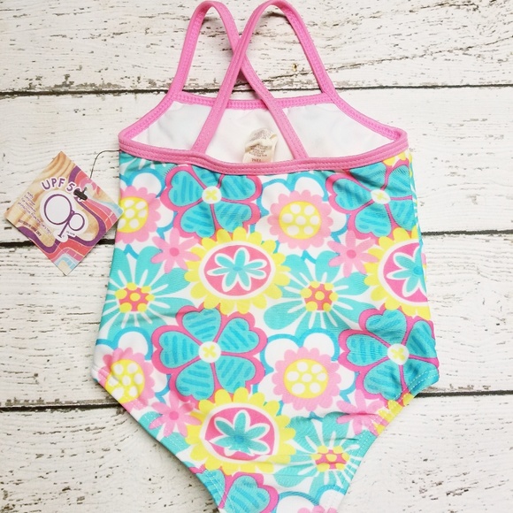 NWT OP Floral Swimsuit 12 Months - Picture 2 of 2